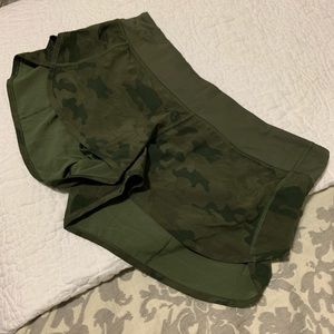 Lululemon Camo running shorts